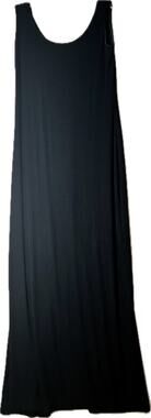 Alex‎ Evenings Black Maxi Dress Sleeveless Textured Women Long Back Slit Size 10